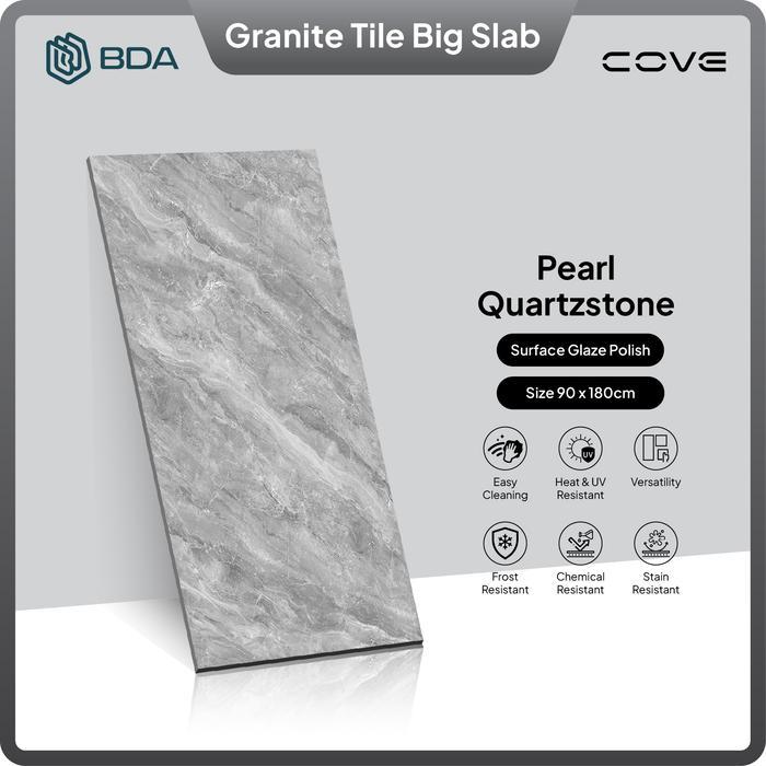BDA Granite Tile Granite 90X180 Keramik Lantai Keramik Dinding Big Slab Pearl Quartzstone