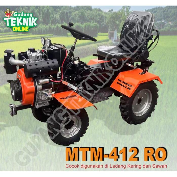 Mesin Traktor Mini 4 Roda MATSUMOTO MTM 412 RO / Mesin Traktor Bajak Sawah Kebun Kering Basah Cultiv