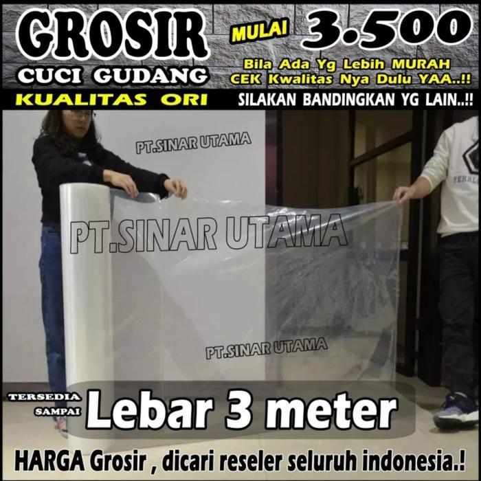 "New" Plastik Bening Besar Lebar 3 meter Meteran uv Roll F