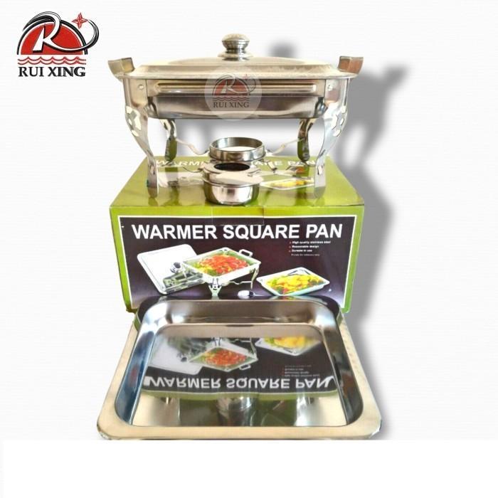 Rui Xing prasmanan warmer square pan stainless Rui xing wadah saji