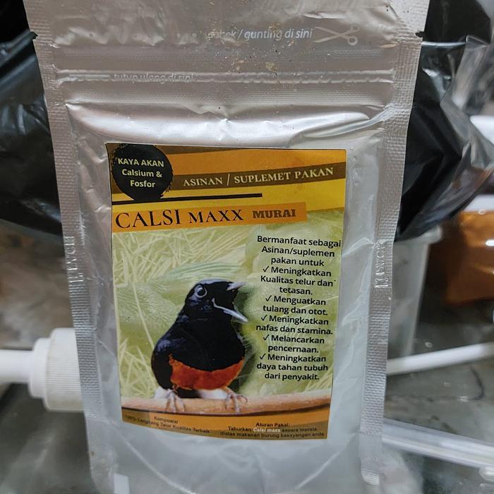 Murah 100gram CALSIMAX CALSIMAXX KALSIUM BUBUK ASINAN UNTUK BURUNG MURAI BATU DAN BURUNG PEMAKAN