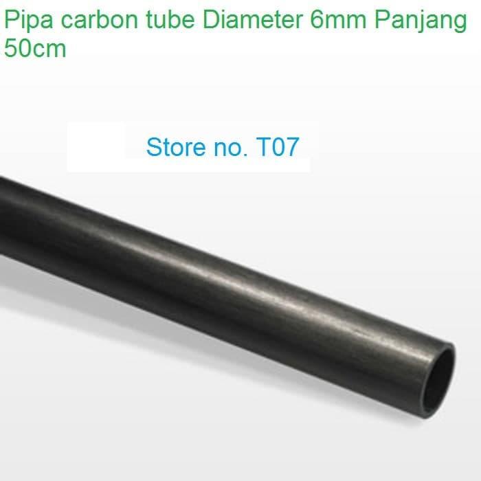 Pipa Karbon tube 6mm 50Cm carbon fiber tub Aeromodeling Pesawat