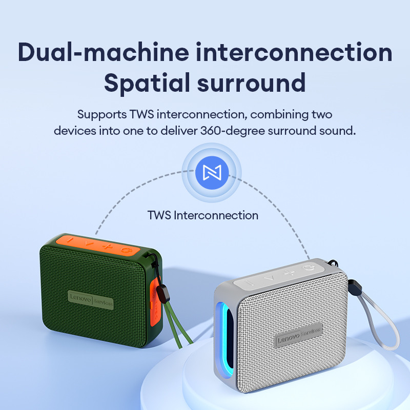Lenovo HD108 Wireless Speaker Bluetooth V6.0 Loudspeaker 360?Surround Sound Speaker Wireless/TF
