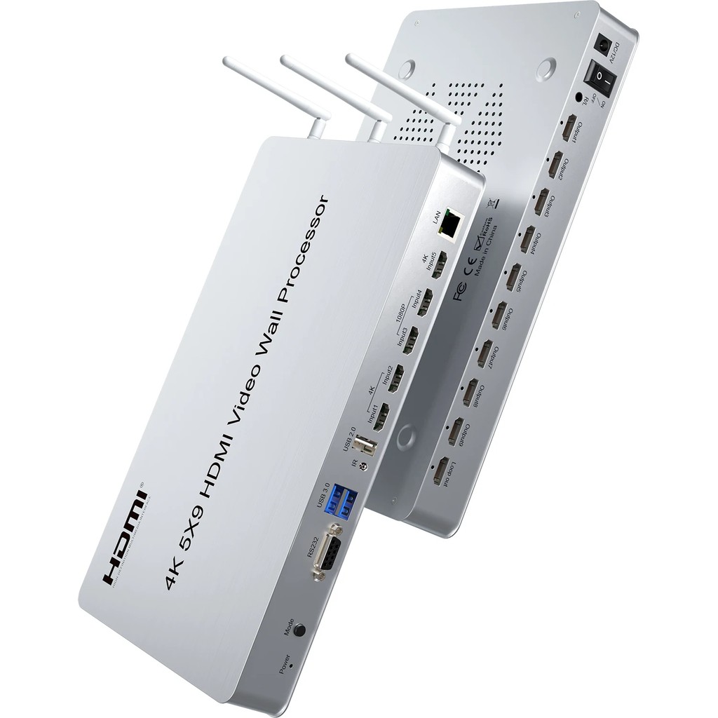 4K 5x9 HDMI Video Wall Controller USB 3.0 Multi Screen Splicer Processor 2x2 2x3 2x4 3x3 1x5 TV