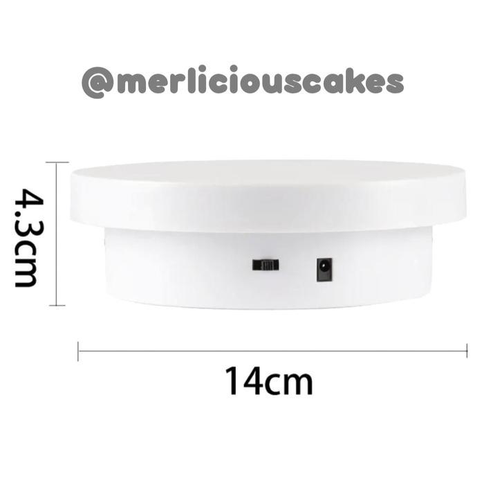 14 Cm Wireless or Plug In Cake Rotating Machine Mesin Putar Kue Carousel Cake Rotary Machine