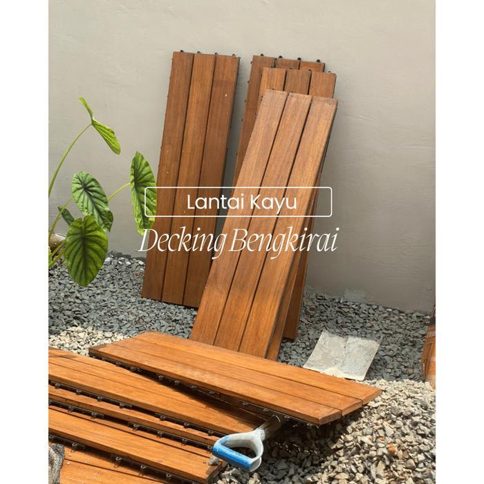 Decking Tile Bengkirai Base - Rangka Pvc-Praktis