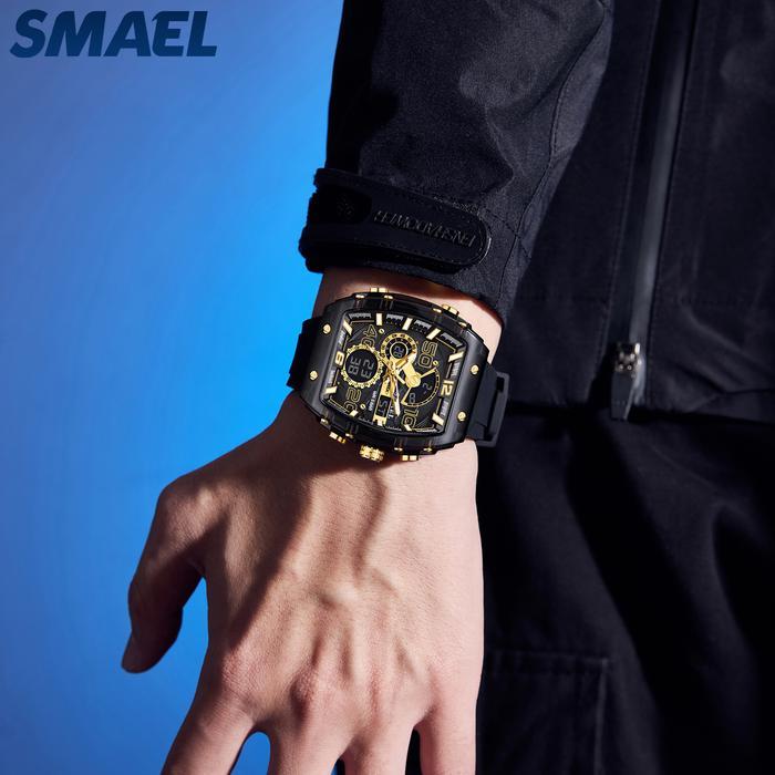 Best Seller Smael Smael8109 Jam Tangan Analog Digital Pria Wanita Sport Waterproof Luminous Dengan