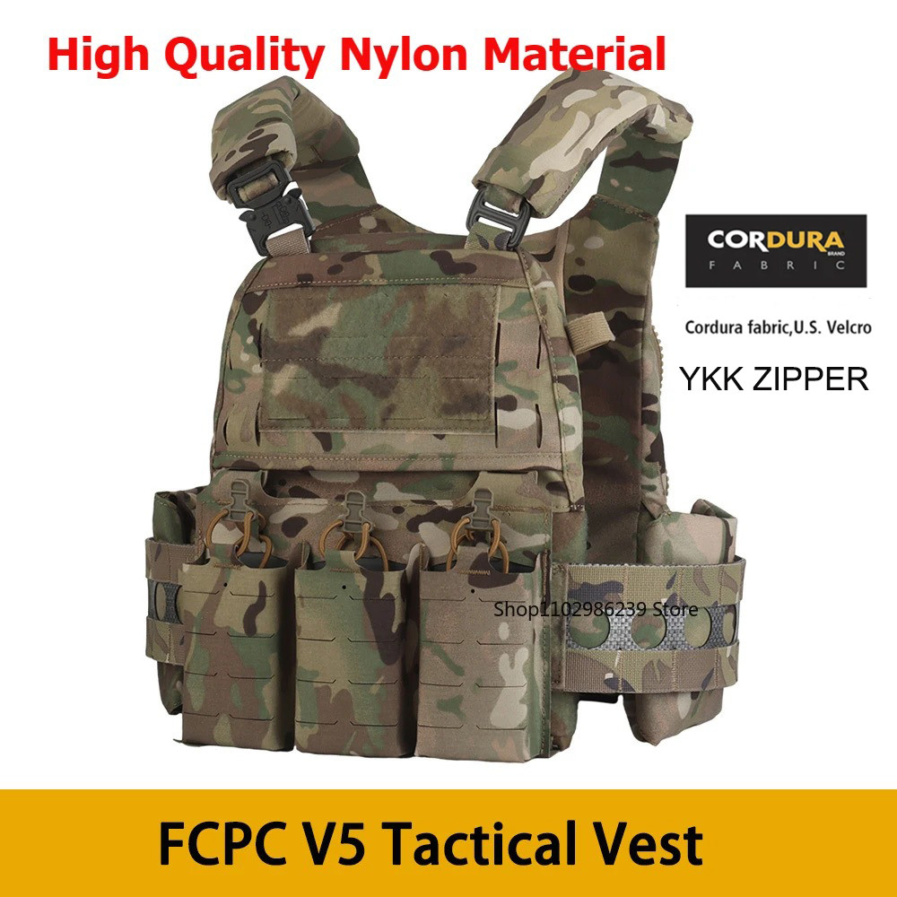 Hunting Vest Ferro Style V5 Fcpc Plate Carrier Quick Release Molle Adjustable Breathable Airsoft