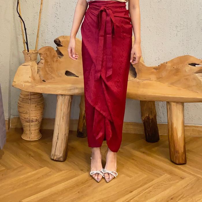 Lausboutique-Rok Sarung Viscose Polos-Rok Wanita Batik Lilit