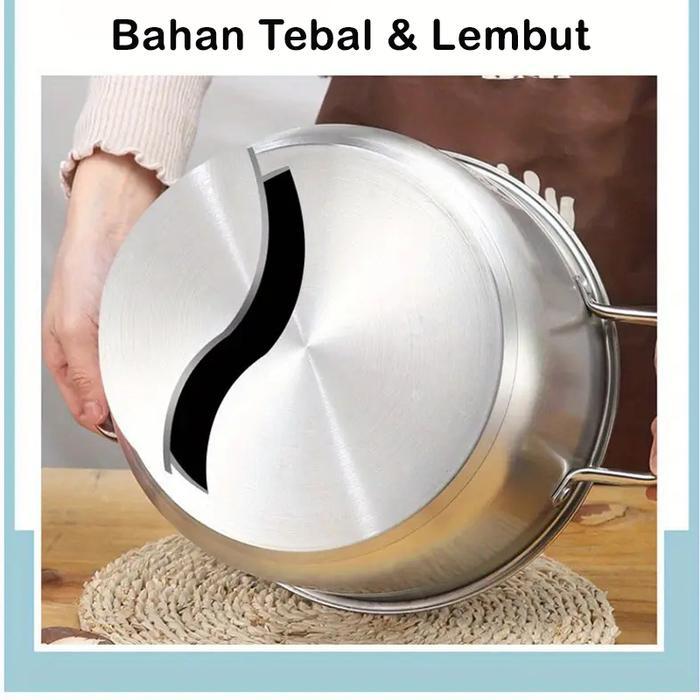[RAMADHAN SALE] TEXANIA Panci Kukusan Serbaguna Set Dandang dan Kukusan 2 Susun Full Stainless Steel