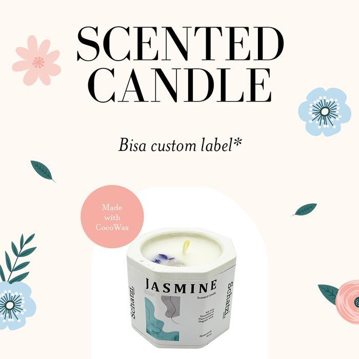 Lilin Aromaterapi Gift Scented Candle 30gr Aroma Bunga dengan Wadah Semen dan Box