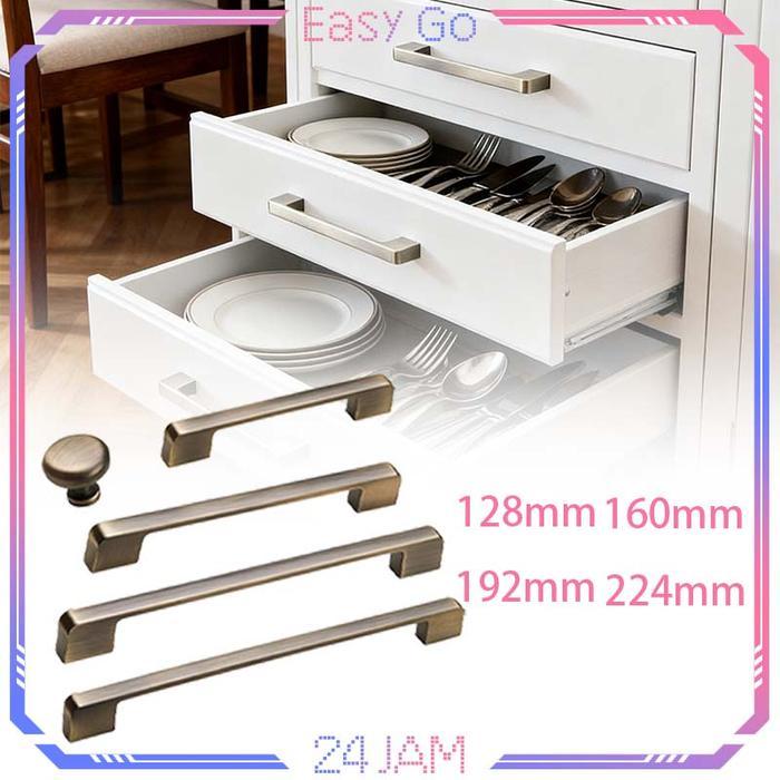 Handle Pintu Lemari Pakaian Padat Gagang Lemari Minimalis Perunggu Handle Laci Minimalis