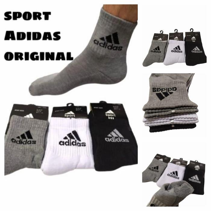 kaos kaki sport adidas original pendek tebal