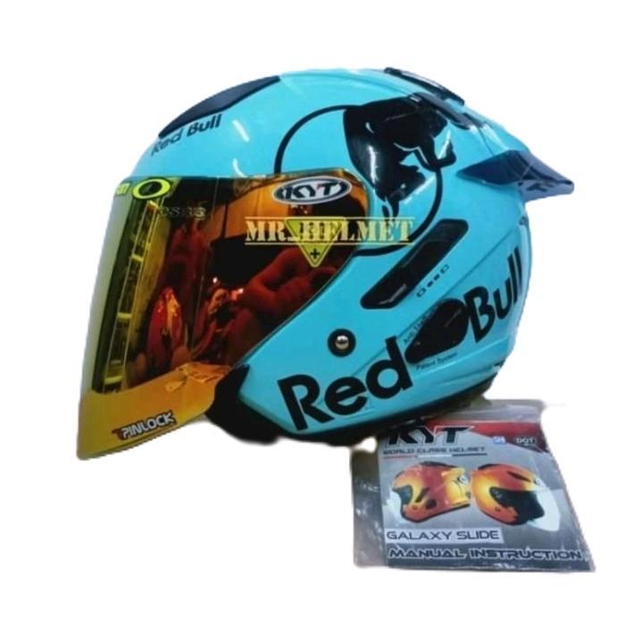 helm kyt galaxy 100% original edisi red bull