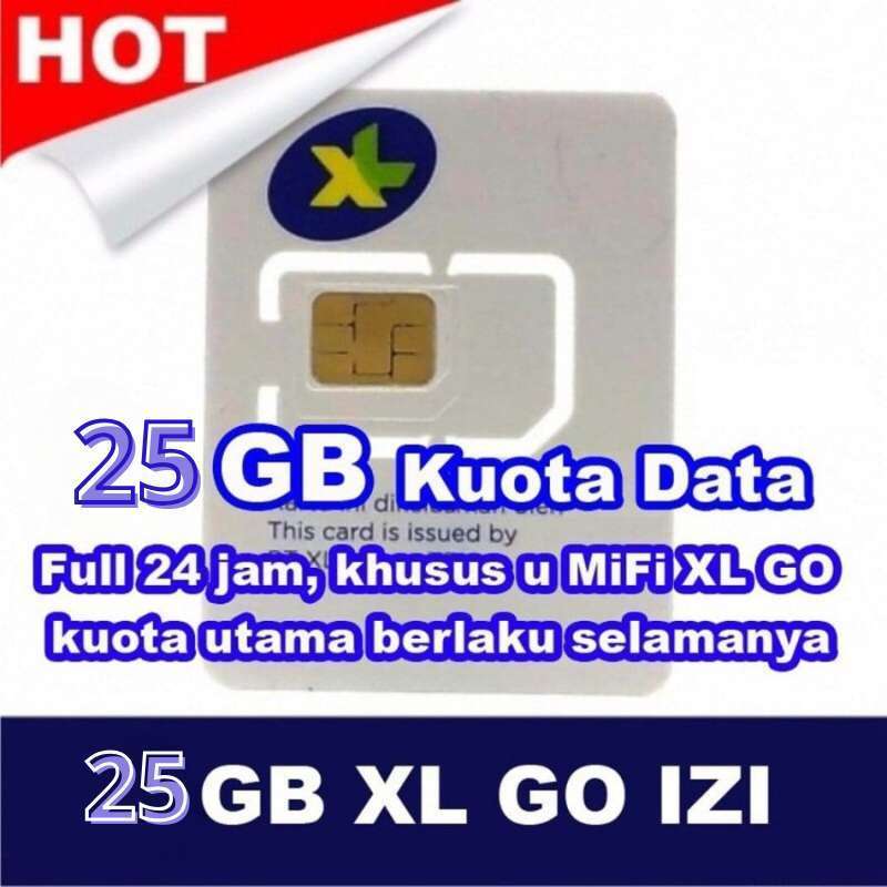 STORE707 Kartu Perdana XL GO IZI 20GB 25GB Roaming 10 negara Asia