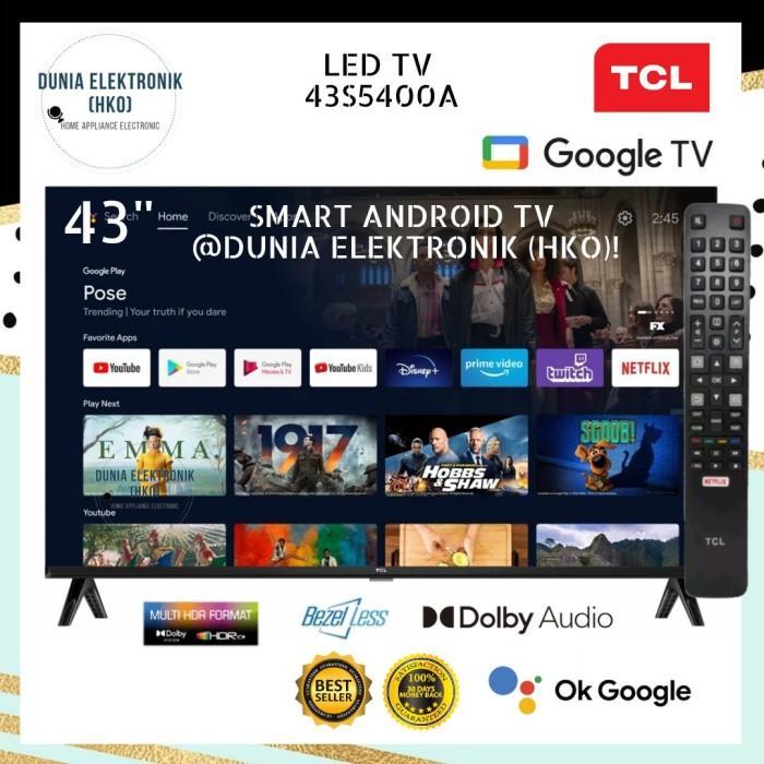 TCL 43S5400A 43 Inch | Android TV 43 Inch FHD Bezel Less TCL 43s5400a | TV TCL 43 Inch