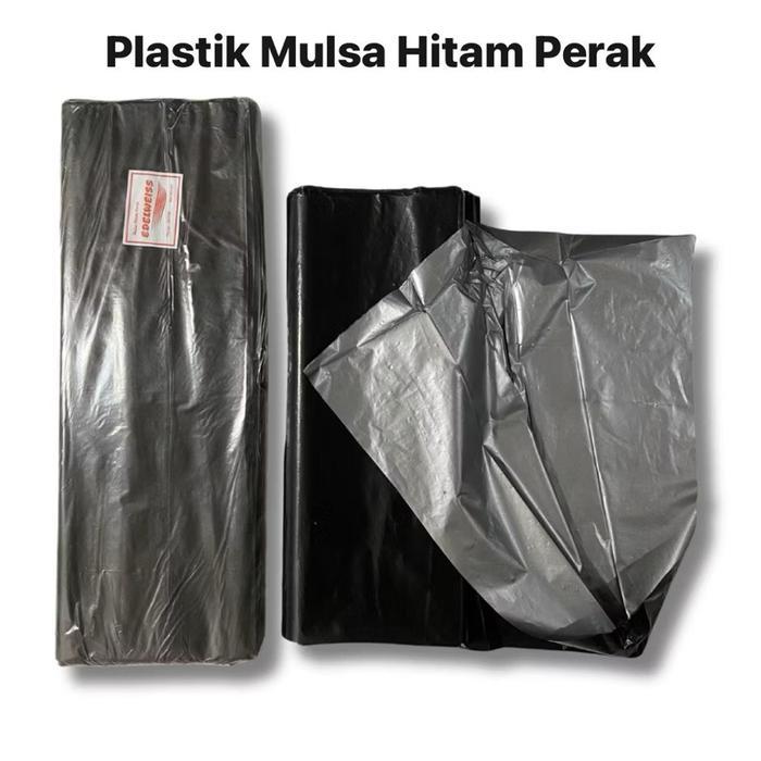 Plastik Mulsa Hitam Perak 1 Kg Ukuran 60/120 - Mulsa Tanam / Plastik Silver Untuk Menanam / Mulsa