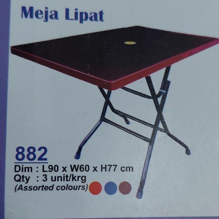 meja lipat phylia 882 via gojek dan grab