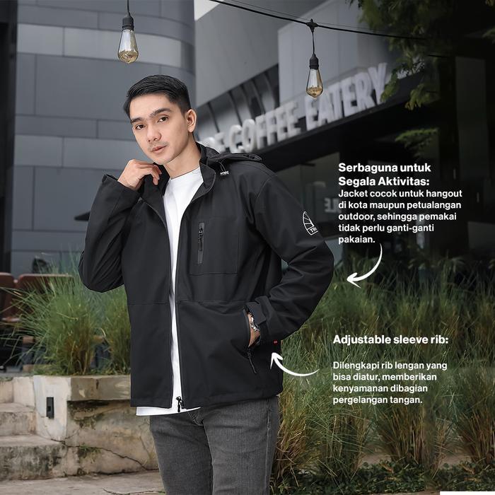 Eiger - Outdoor Jacket Victory Series Black Waterproof Windproof