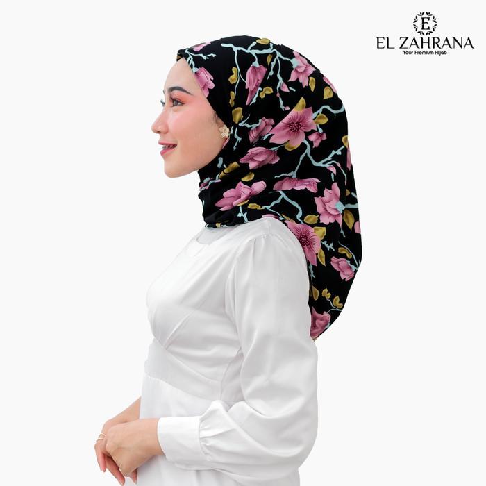 SIAPKIRIM NEW ELZAHRANA Muslim Hijab Segi Empat Lily Flow Square - Jilbab Kerudung Segi Empat Motif