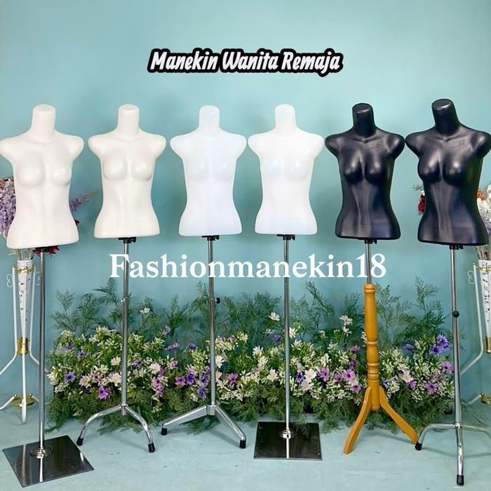 Manekin Wanita Dewasa Setengah Badan + Patung Baju Wanita + Manekin Dewasa Dan Remaja + Display