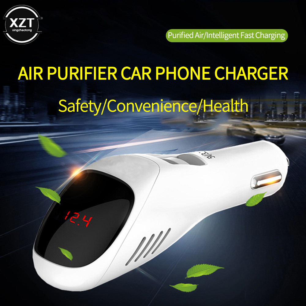 Car Air Purifier Oxen Bar Patent Certified Lighter Mobile Phone Usb Charger Negat Ion Air