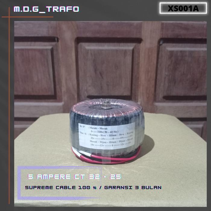 trafo toroid donat 5A CT 32V - 25V