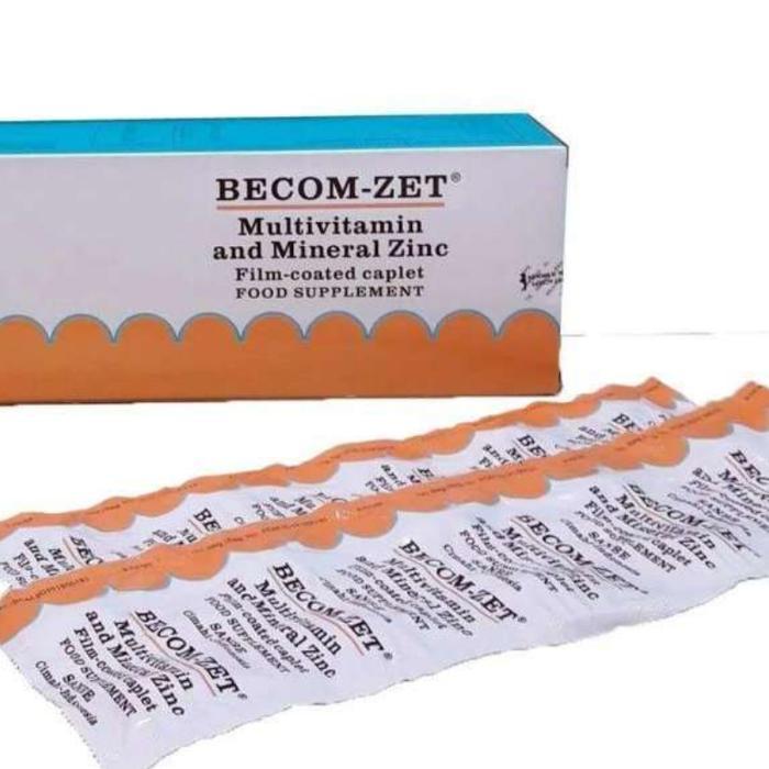 Becom Zet Box Isi 100 Vitamin C 750 Mg Zink B / Imun Daya Tahan Tubuh Ready