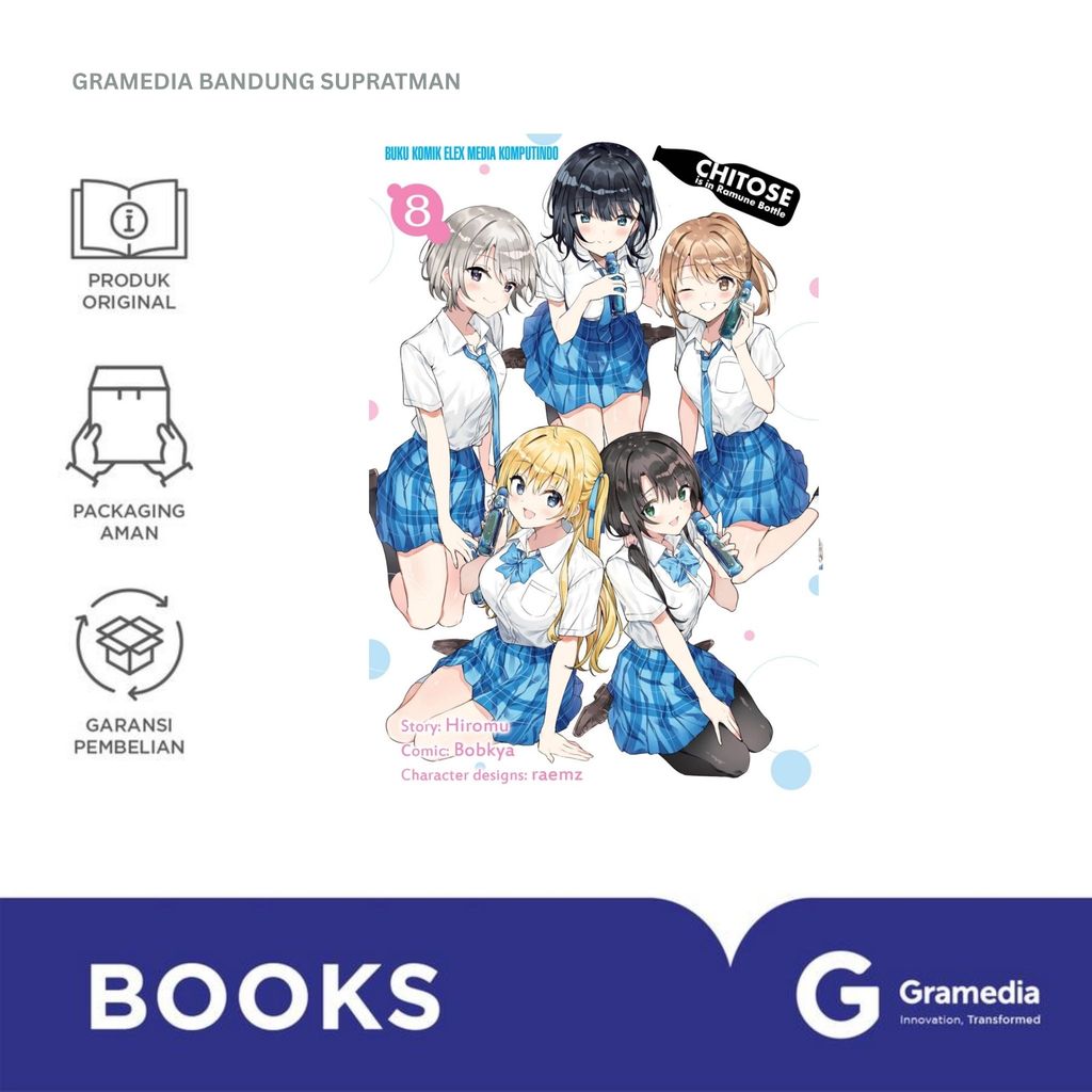 Gramedia Bandung Supratman | Buku Komik Manga CHITOSE IS IN RAMUNE BOTTLE 08 | Buku Komik Manga Orig