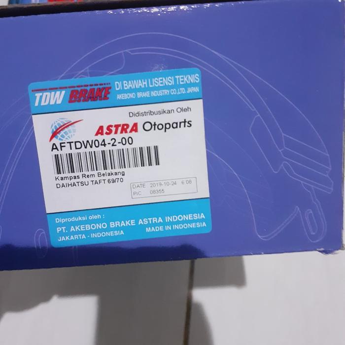 Brakeshoe Kampas Rem Belakang Rush/Terios Konde Original Tdw