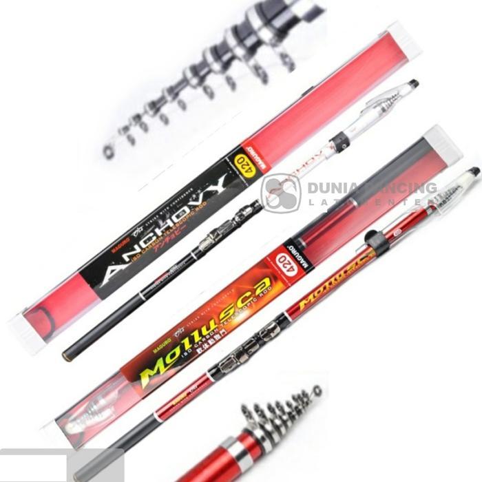 Joran Telescopic Maguro ANCHOVY MOLLUSCA Tegek Kolongan Joran Antena Udang