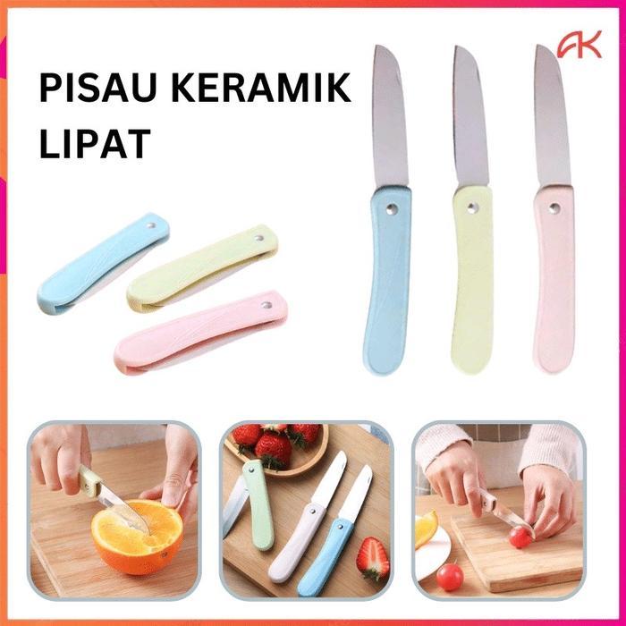 Pisau Lipat Pink Kuning Super Keren Mantap