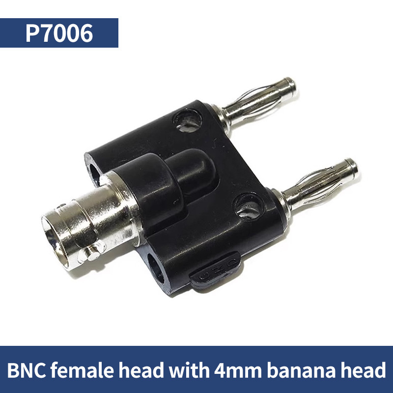 PROMO HARI INI  P7006 BNC female socket to 4mm banana head double row banana plug adapter CC65 to mu