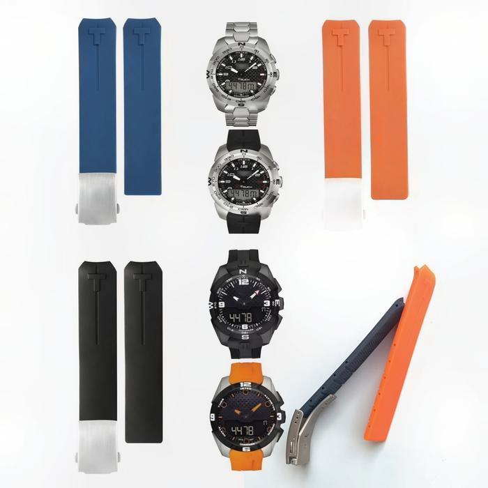 Tali Jam Tangan 20 Mm Strap Rubber Tissot T-Touch Buckle 8050