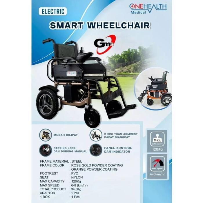 Ready Kursi Roda Elektrik Onehealth / Smart Electric Wheel Chair