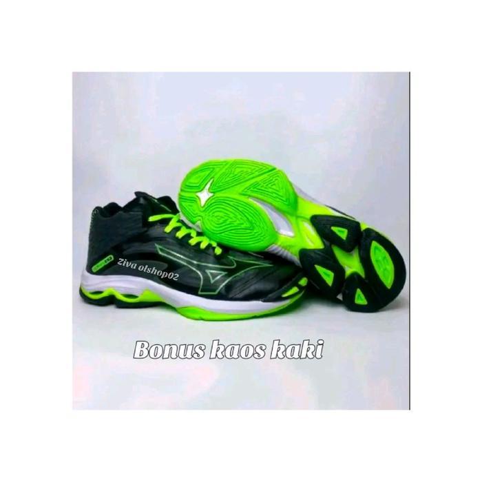 DISKON sepatu voli mizuno wlz7 super premium import viet wlz7 black green READY STOCK