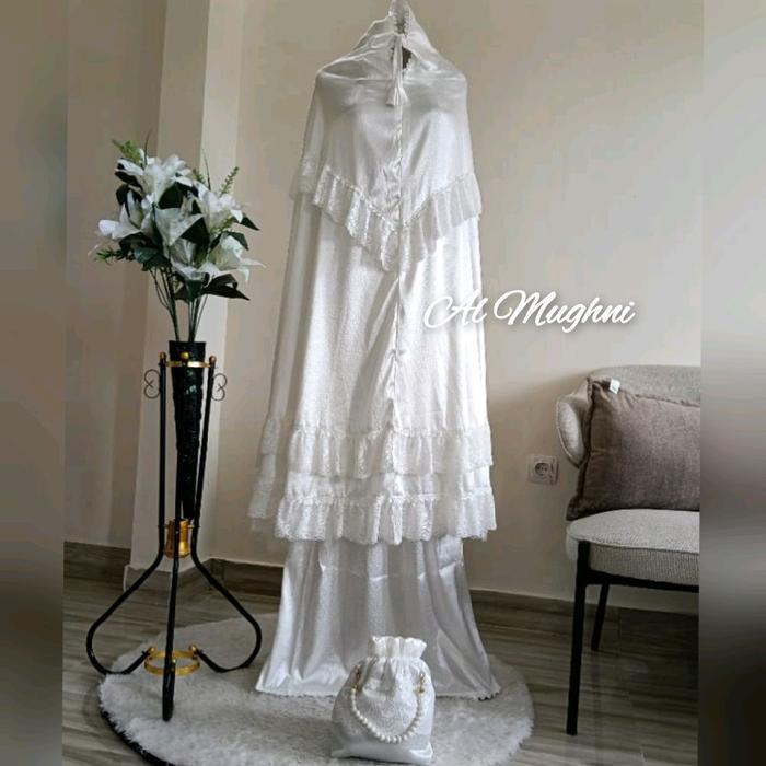 MUKENA ZAHRA / MUKENA PUTIH / MUKENA PREMIUM / MUKENA SUTRA / MUKENA UMROH / MUKENA LEBARAN