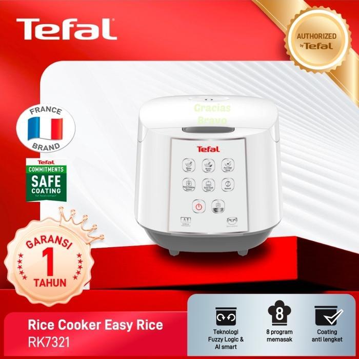 Tefal Rice Cooker Fuzzy Logic 1.8L Easy Rice Rk 7321 Magic Com Rk7321