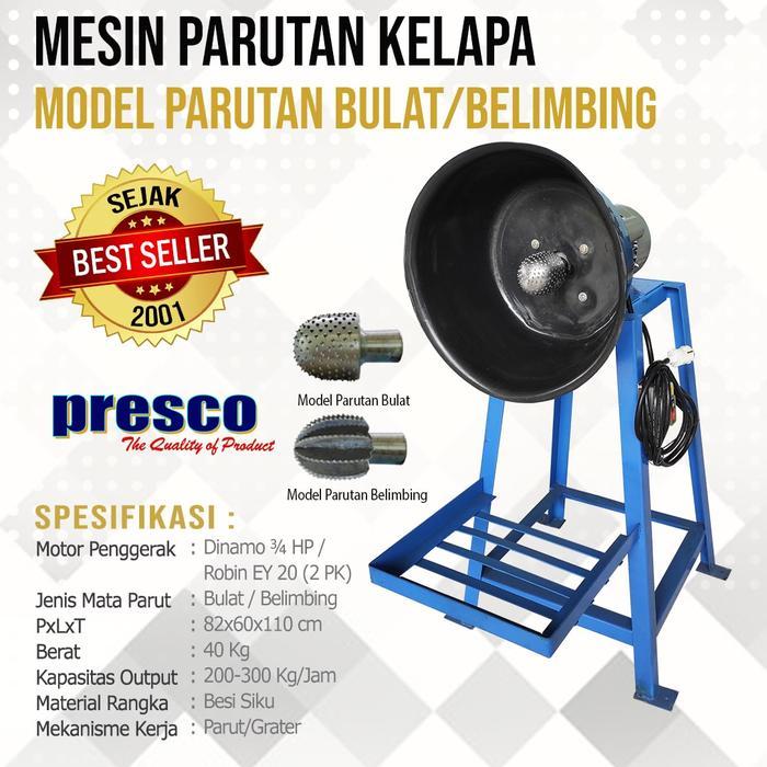 Mesin Parut Kelapa Model Bulat/Belimbing Presco