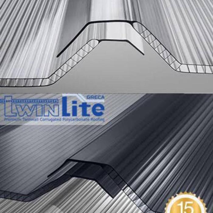 Atap Bening Twinlite Greca Panjang 3Meter Penerangan Alderon) Gratis Ongkir