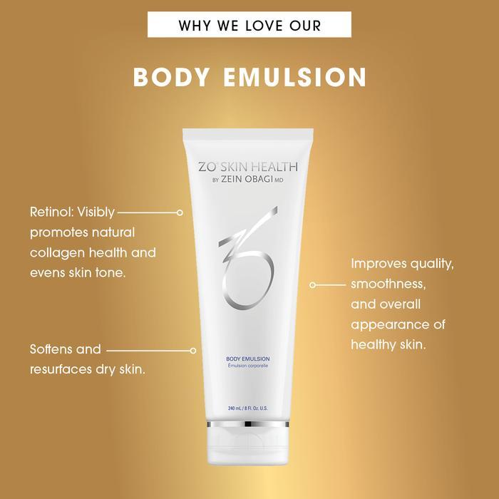 Obagi Body Emulsion 240Ml (Zein Obagi) Exfoliating Antiaging Brightening Smoothing Retinol Cream