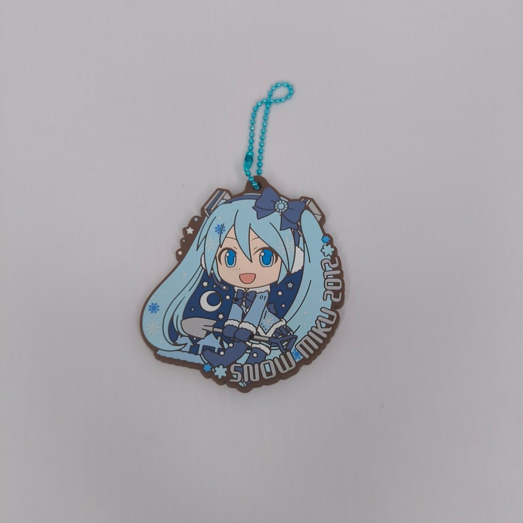 Rubber Strap Keychain Hatsune Miku Snow Miku 2012
