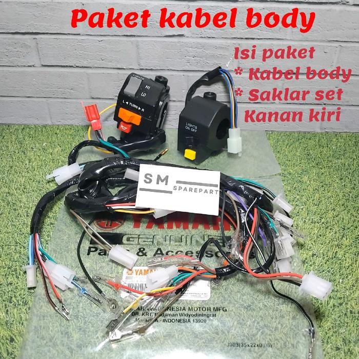 [Original] Kabel Body + Saklar Set Kanan Kiri Yamaha Fizr Force 1 Poswan Foswan Sigma 2Tak