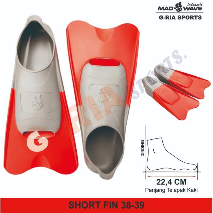 Madwave Short Fin 38-39 ( Kaki Katak Model Pendek )