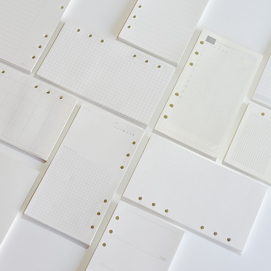 A5 A6 A7 Woodfree Printing Paper Planner Inner Pages For Filofax Creative Office Notebook Spiral
