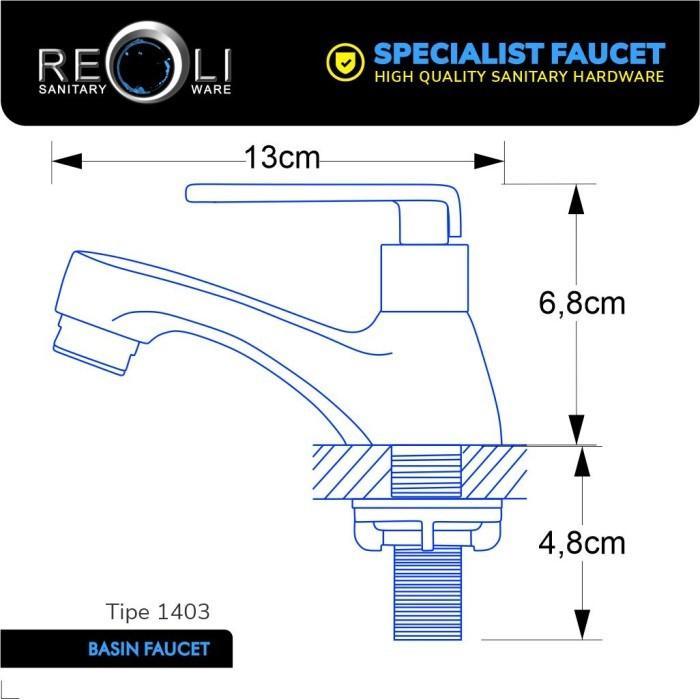 Keran Kran Air Tembok Taman REOLI RS-1403-BR / Kran Wastafel Dingin REOLI RS 1403