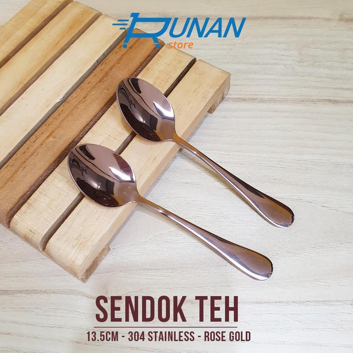 Tea Spoon Rose Gold Sendok Teh Pink Rose Gold Sendok Kecil Stainless