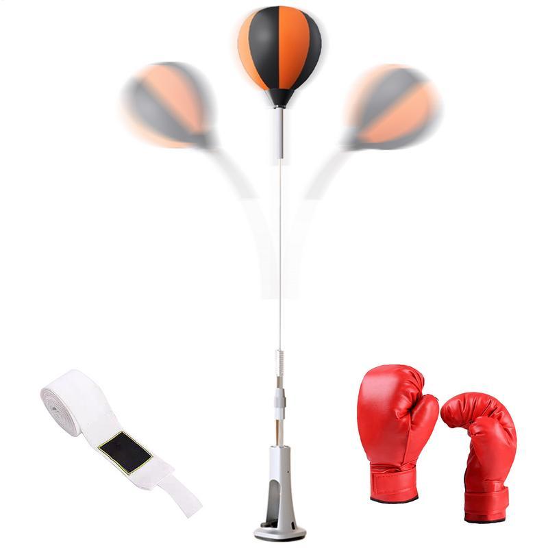 Punching Bag With Stand Punching Reflex Ball Set Height Adjustable Boxing Equipment Rebound For