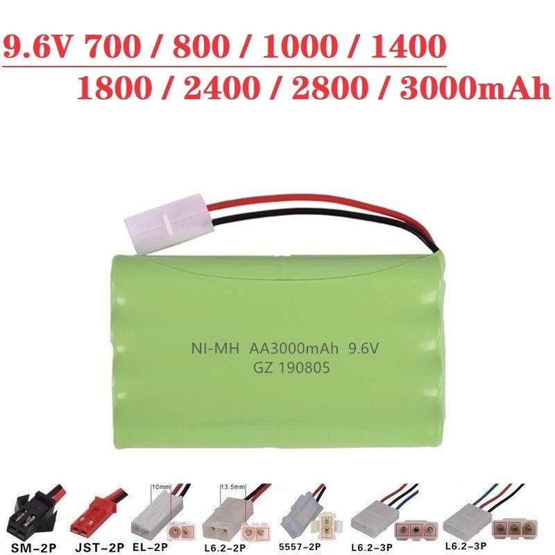 700Mah 800Mah 1000Mah 1800Mah 2400Mah 2800Mah 3000Mah 9.6V Ni-Cd Ni-Mh Battery For Rc Toy Car