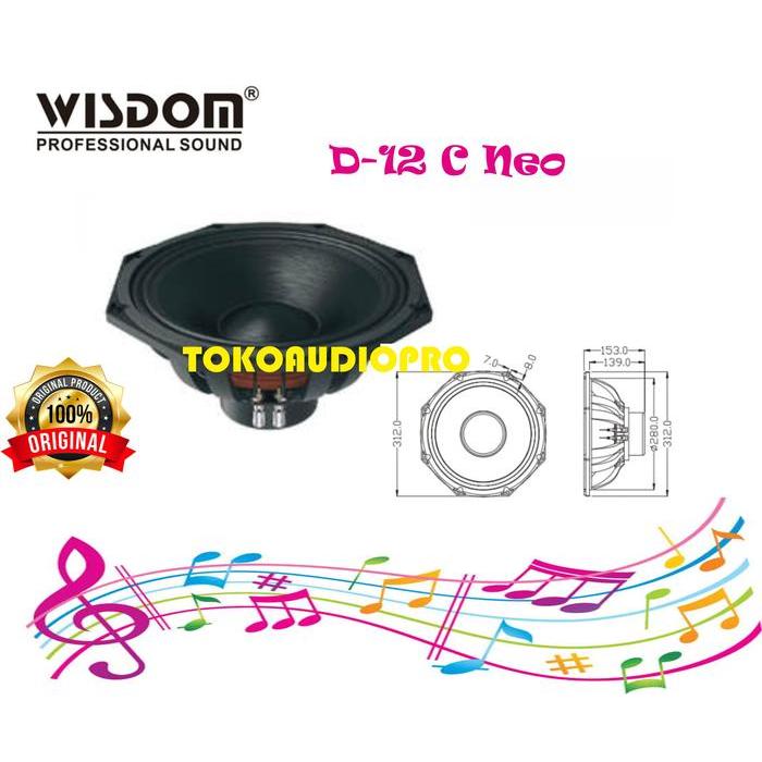 Wisdom D12C Neo Component Speaker Neodymium Original D-12C Neo Co